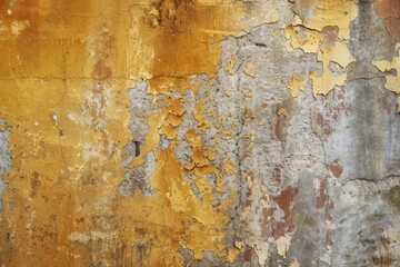 Wall Mural - Ochre grungy wall backdrop or texture