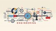 © Jaemie - Engineering Elements Illustration with Gears and Tools