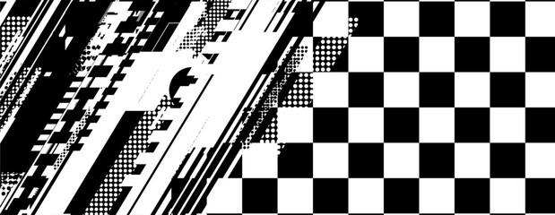 abstract racing background with checkboard and lines