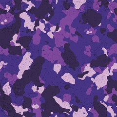 Wall Mural - seamless purple grunge camouflage pattern vector