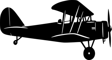 Wall Mural - Vector illustration vintage  biplane 