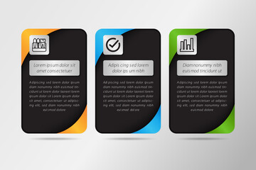 Wall Mural - vector illustration infographic design template with icons and 3 options or steps. can be used for p