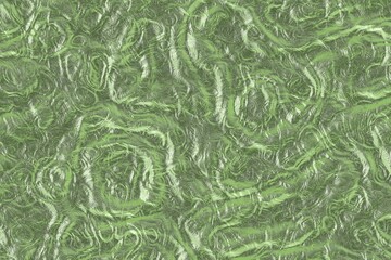 Wall Mural - creative green liquid shining raw metal ripple computer graphic texture illustration