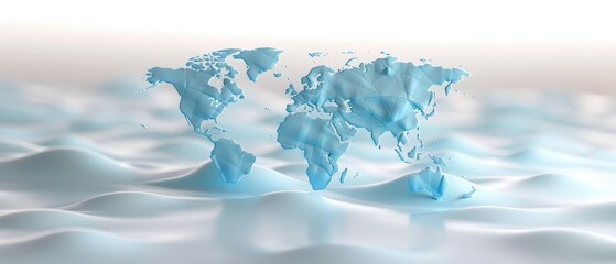 Wall Mural - A blue globe with the continents of Africa, Asia, Europe, North America