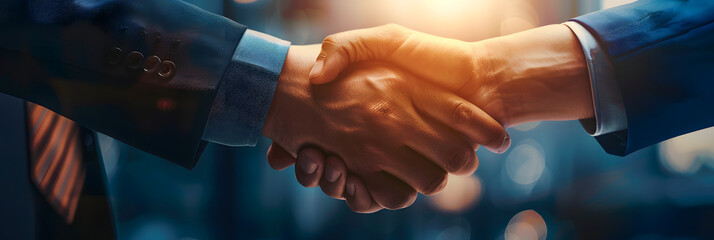 Close-up of hands shaking in a successful business deal