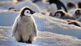 penguin baby in snow
