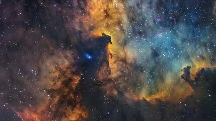 colorful space galaxy cloud nebula. universe science astronomy. supernova background wallpaper.