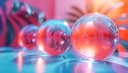 Wall Mural - colorful christmas balls