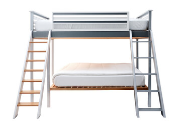 Wall Mural - Loft Bed with Ladder and Safety Rails for Easy Access isolated on transparent background