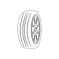 Poster - car tire icon