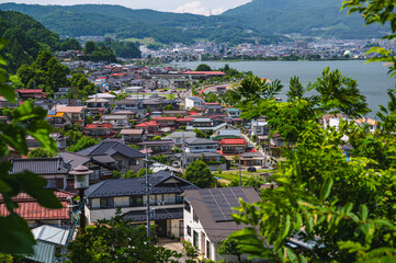 Canvas Print - 小坂公園からの岡谷の町並み