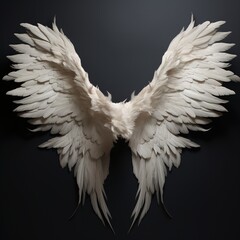 Poster - white angel wings