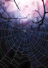 Wall Mural - spider web halloween element design poster