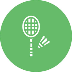 Wall Mural - Badminton icon vector image. Can be used for Sport Equipment.