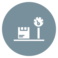 Poster - Package Scale icon vector image. Can be used for Postal Service.