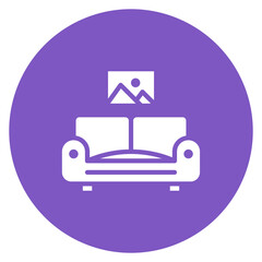 Sticker - Relaxation Area icon vector image. Can be used for Elderly Care.