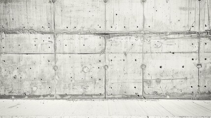 Wall Mural - A wall with a lot of holes and a lot of concrete