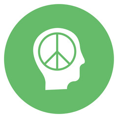 Sticker - Peace icon vector image. Can be used for World Refugee Day.