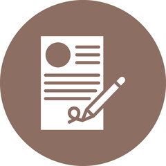 Sticker - Contract Signing icon vector image. Can be used for Hiring Process.