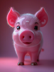 Wall Mural - pink piggy bank