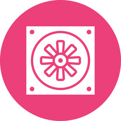 Poster - Cooling Fan icon vector image. Can be used for 3d Printing.