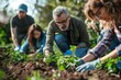 © Peeradontax - A group of people engaging in community gardening