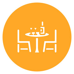 Poster - Cruise Dining Table icon vector image. Can be used for Cruiser.