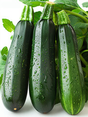 Canvas Print - zucchini on a white