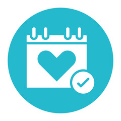 Wall Mural - Date Planner icon vector image. Can be used for Dating App.