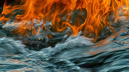 Wall Mural - Fire and Water Abstract.