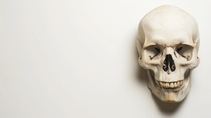 Skull isolated on white background with copy space.