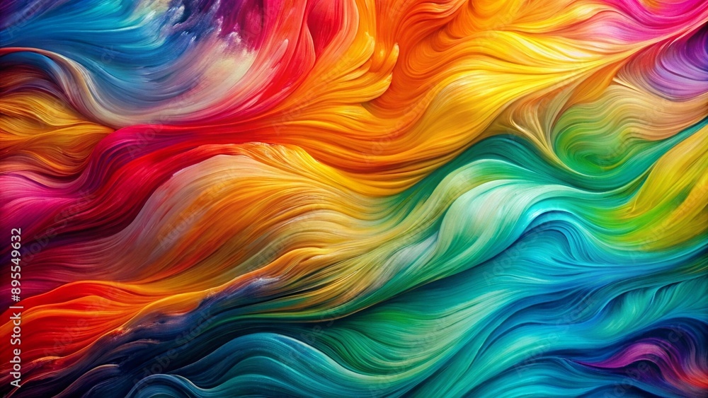 Graphics Texture Color Texture Featuring Fluid Acrylic Brushstrokes with Smooth Color ...