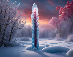 Icy Enigmas: Unusual Phallic Shapes Scattered in Snow