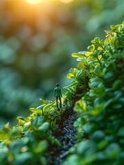 Poster - dragonfly on a leaf