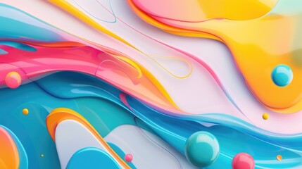 Wall Mural - Colorful Abstract Painting Close Up