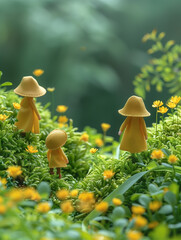 Canvas Print - mushrooms in the forest