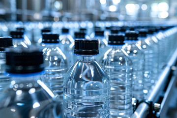 Wall Mural - a group of bottles with water in them