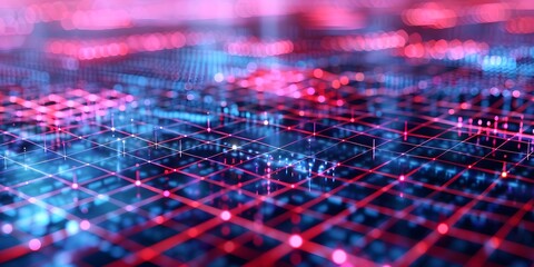 Abstract Geometric Grid Digital Wallpaper