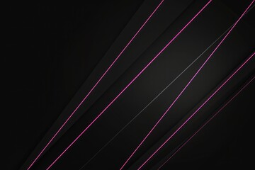 Poster - Pink Lines on Black Background