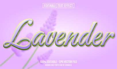 Wall Mural - lavender editable text effect