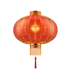 Chinese lantern isolated on white or transparent background