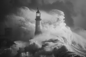 Poster - Lighthouse in Storm