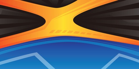 Blue vector background. Orange background. Print for banner.