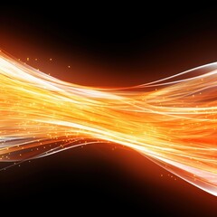 Wall Mural - abstract orange light waves