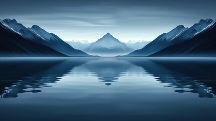  A peaceful lake with reflective waters symbolizing merit and peace