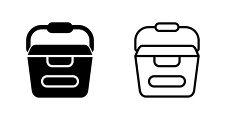 Sticker - Portable water container Vector Icon