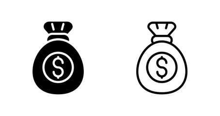 Canvas Print - Money Bag Vector Icon