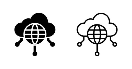 Wall Mural - Public Cloud Vector Icon