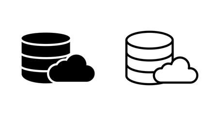 Wall Mural - Cloud Database Vector Icon