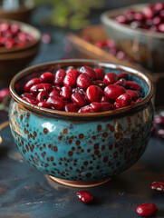 Sticker - cranberries in a bowl